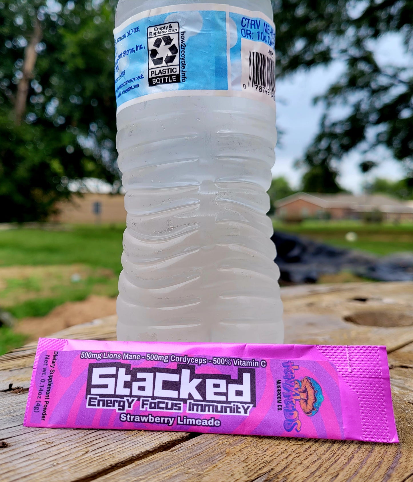 Stacked Beverage Enhancer with Lions Mane & Cordyceps - 20 Pack Energy-Focus-Immunity